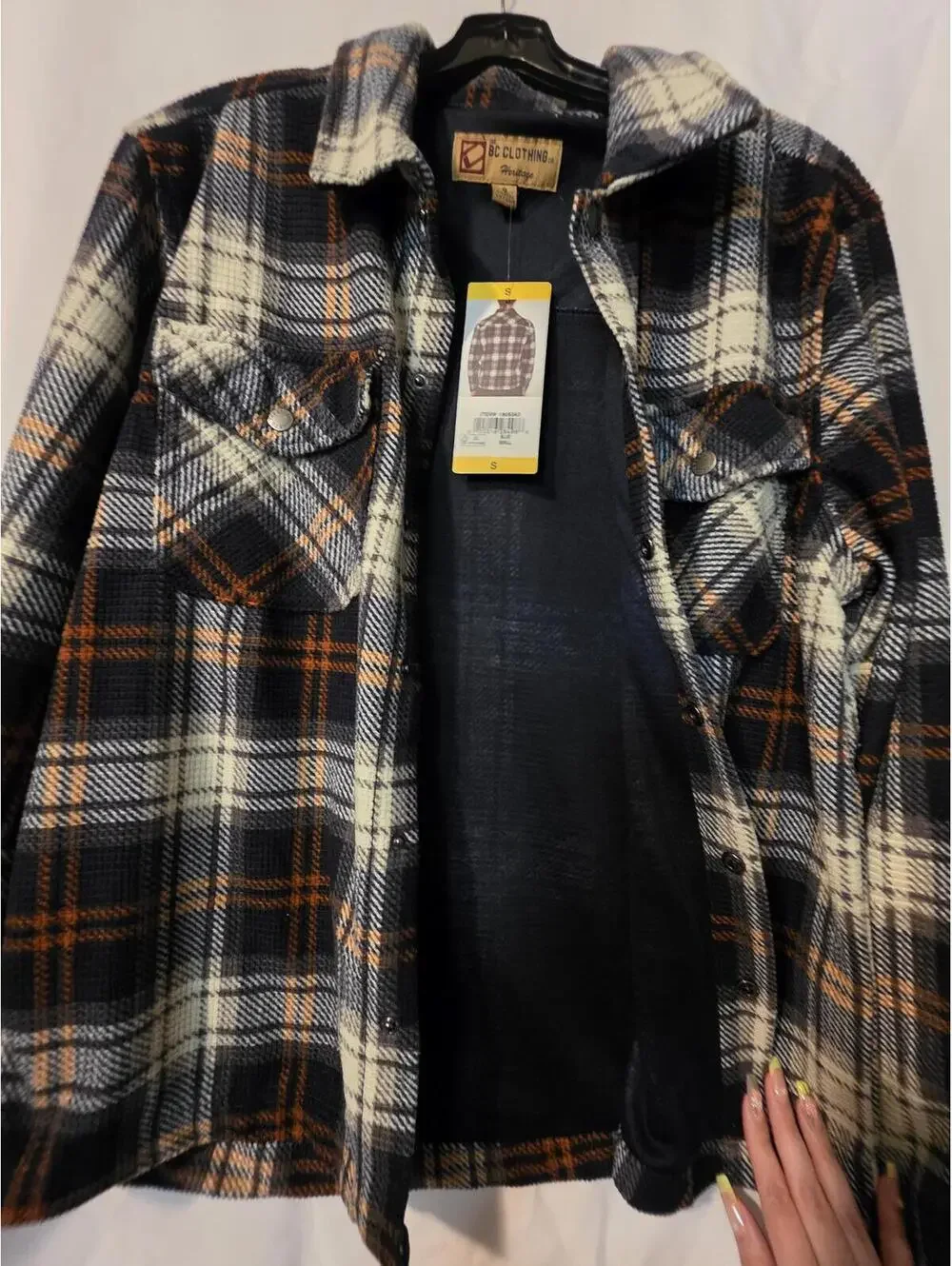 BC Clothing Heritage Men's Plaid Flannel Shirt Size S